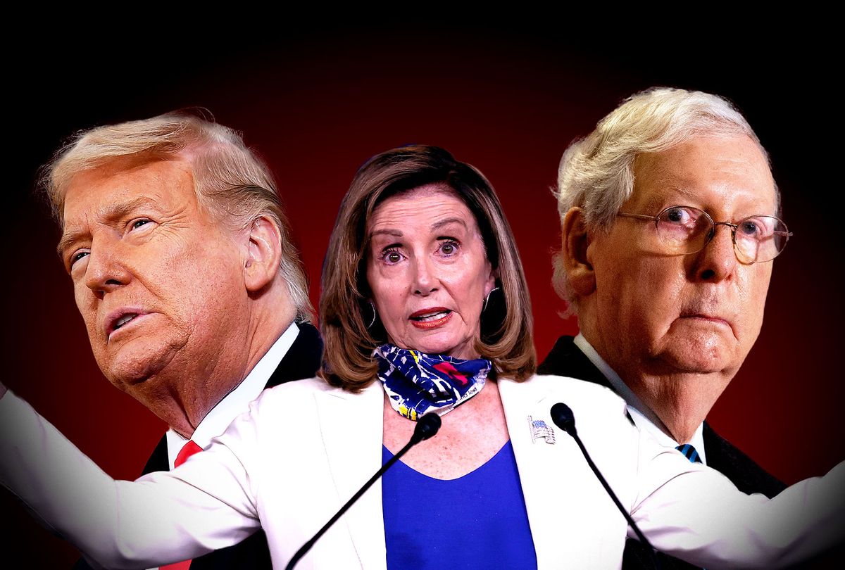 Nancy Pelosi, Mitch McConnell and Donald Trump (Photo illustration by Salon/Getty Images)