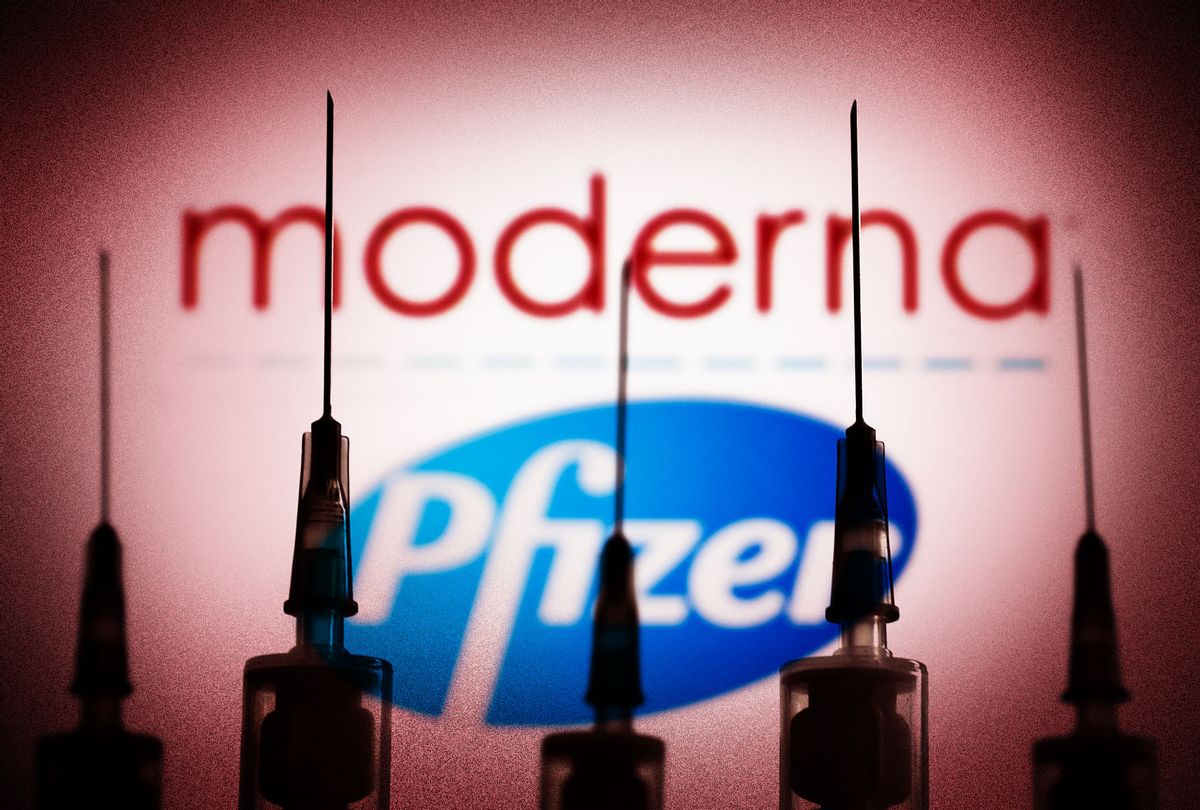 Moderna and Pfizer (Photo illustration by Salon/Getty Images)