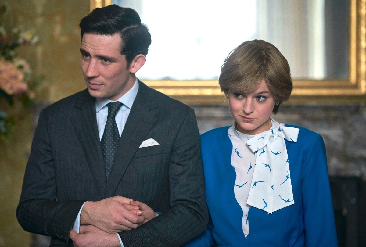 Josh O'Connor and Emma Corrin as Prince Charles and Princess Diana in "The Crown" (Netflix)