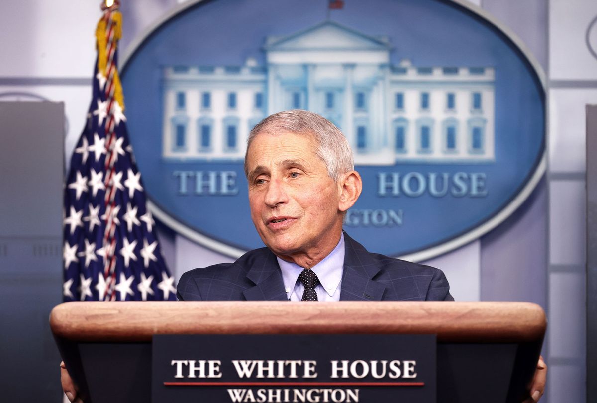 Dr. Anthony Fauci, director of the National Institute of Allergy and Infectious Diseases, speaks during a White House Coronavirus Task Force press briefing in the James Brady Press Briefing Room at the White House on November 19, 2020 in Washington, DC. (Tasos Katopodis/Getty Images)
