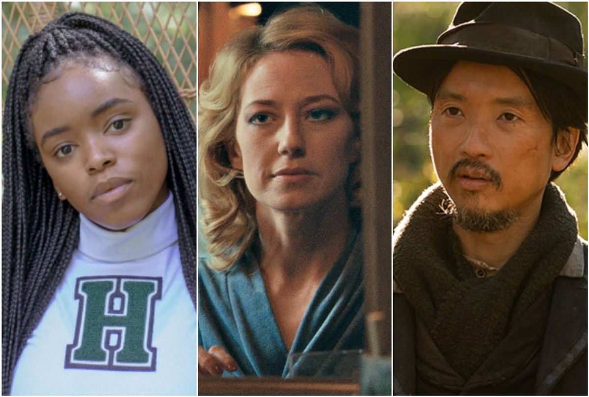 Lovie Simone in "Selah and the Spades," Carrie Coon in "The Nest," Orion Lee in "First Cow" (Amazon, IFC Films, A24)