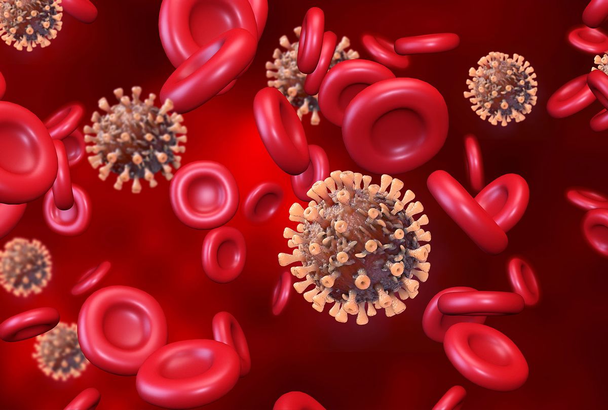 Coronavirus and blood cells (Getty Images)