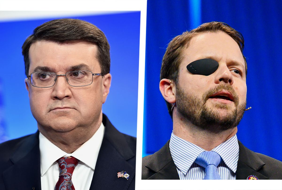 Dan Crenshaw and Robert Wilkie (Photo illustration by Salon/Getty Images)