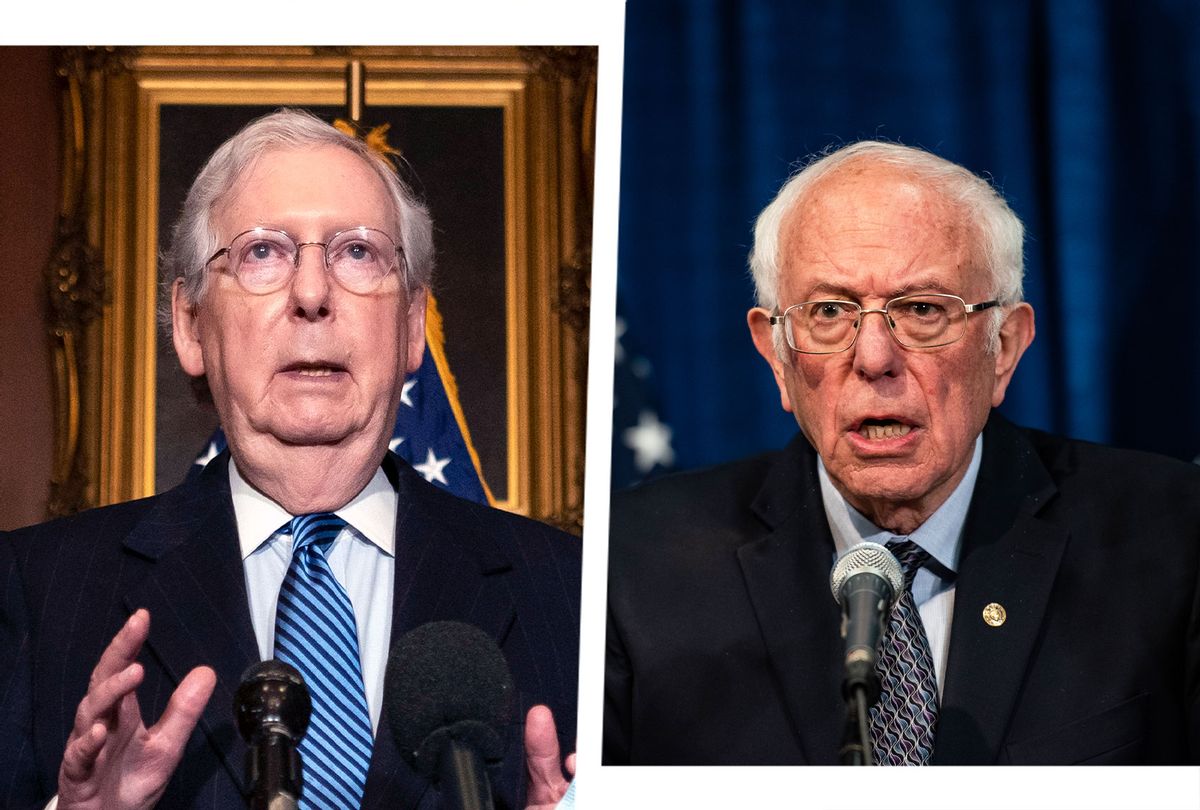 Mitch McConnell and Bernie Sanders (Photo illustrations by Salon/Getty Images)