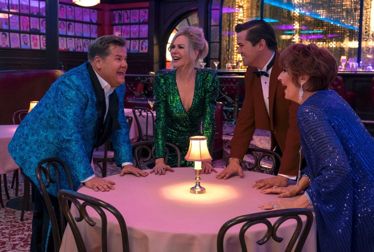 James Corden, Nicole Kidman, Andrew Rannells & Meryl Streep in "The Prom" (Netflix)