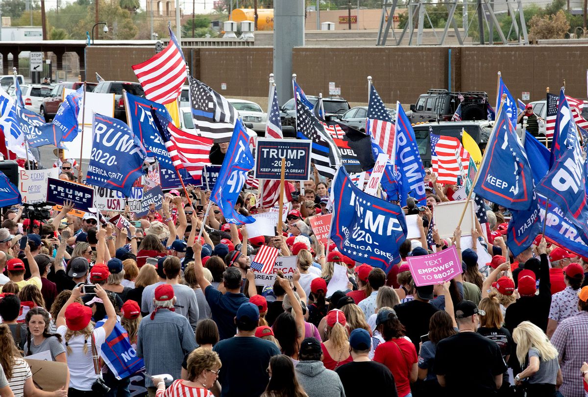 Supporters of President Donald Trump gather to protest the election results (Courtney Pedroza/Getty Images)