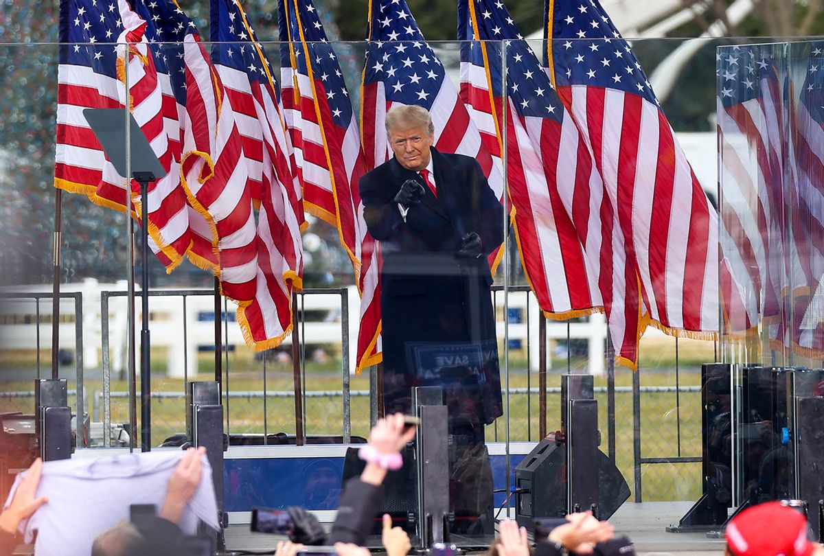 US President Donald Trump speaks at "Save America March" rally in Washington D.C., United States on January 06, 2021. (Tayfun Coskun/Anadolu Agency via Getty Images)