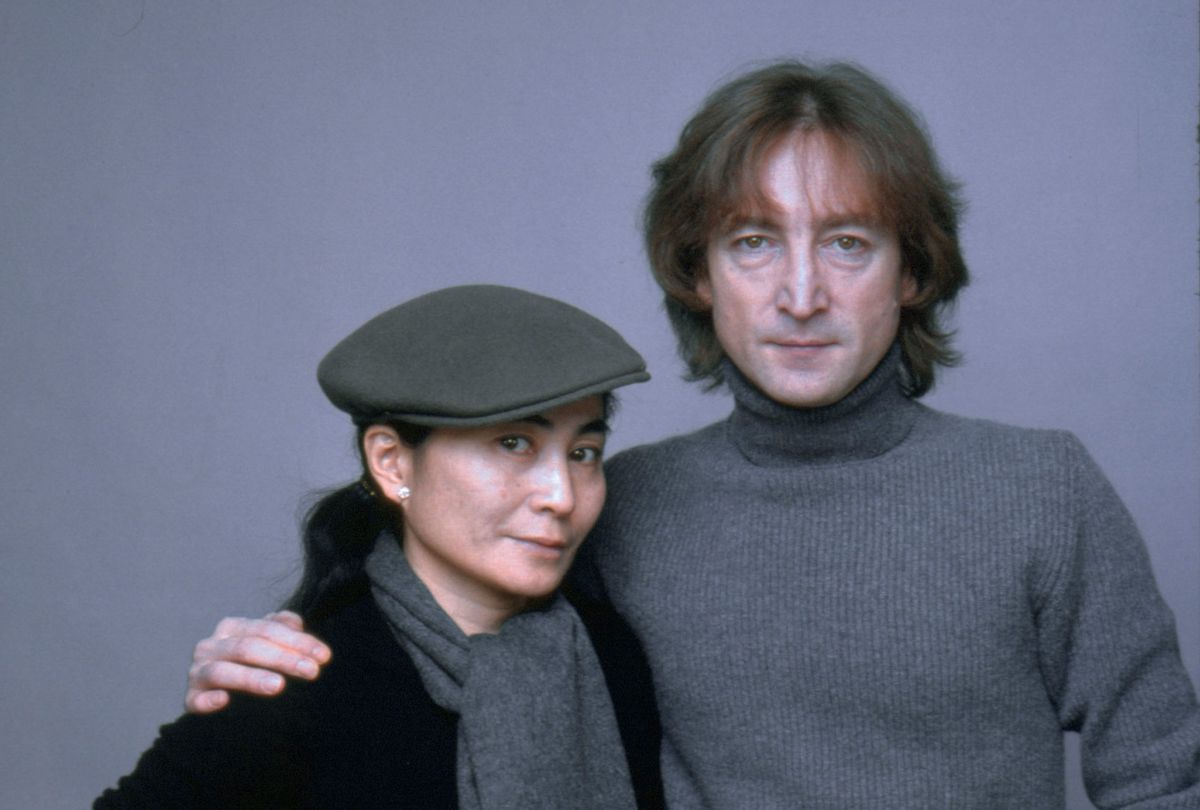 John Lennon and Yoko Ono photographed on November 2, 1980. (Jack Mitchell/Getty Images)