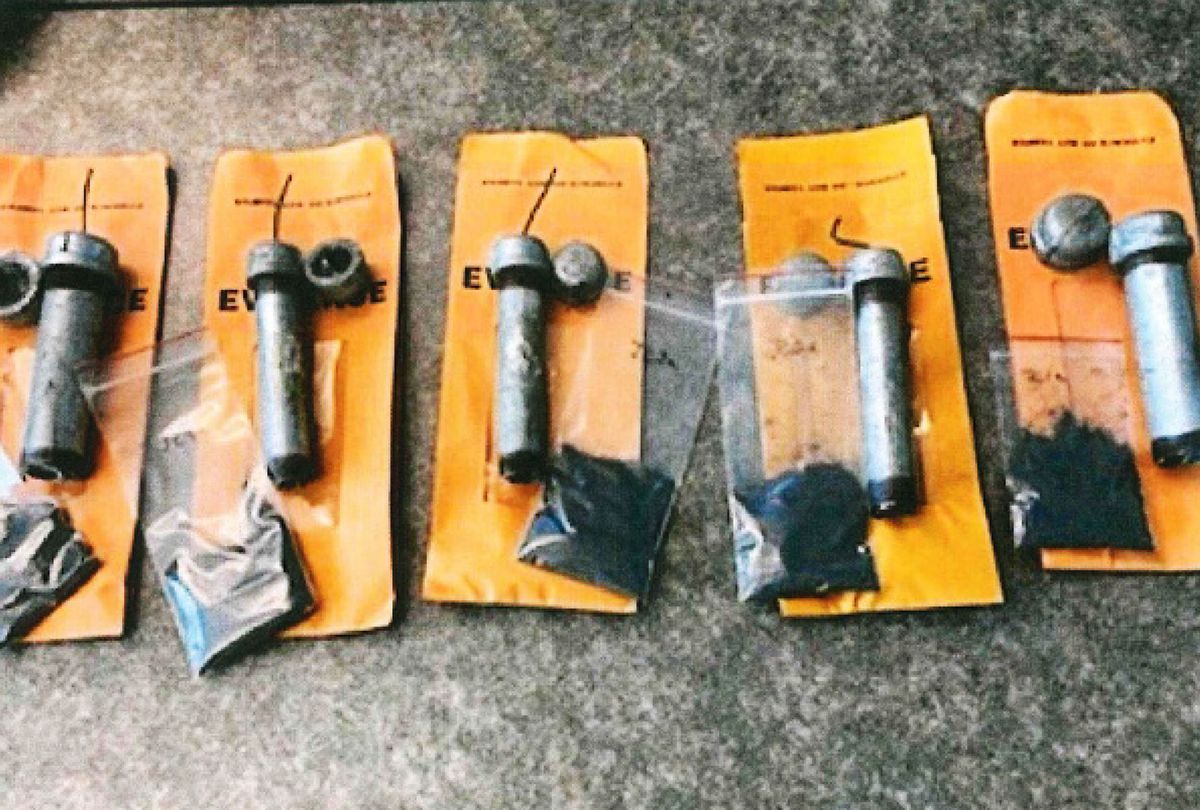 Pipe bombs seized from Roger's business (US District Courts Northern District of California)