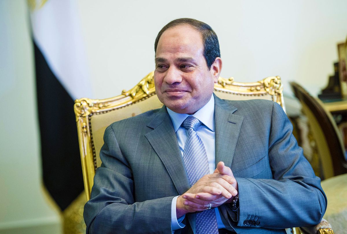 Egyptian President Abdel Fattah al-Sisi waits for a meeting with US Secretary of State John Kerry at the presidential palace in Cairo September 13, 2014. Kerry arrived in Cairo on the latest leg of a regional tour to forge a coalition against Islamic State jihadists in Iraq and Syria. (BRENDAN SMIALOWSKI/AFP via Getty Images)