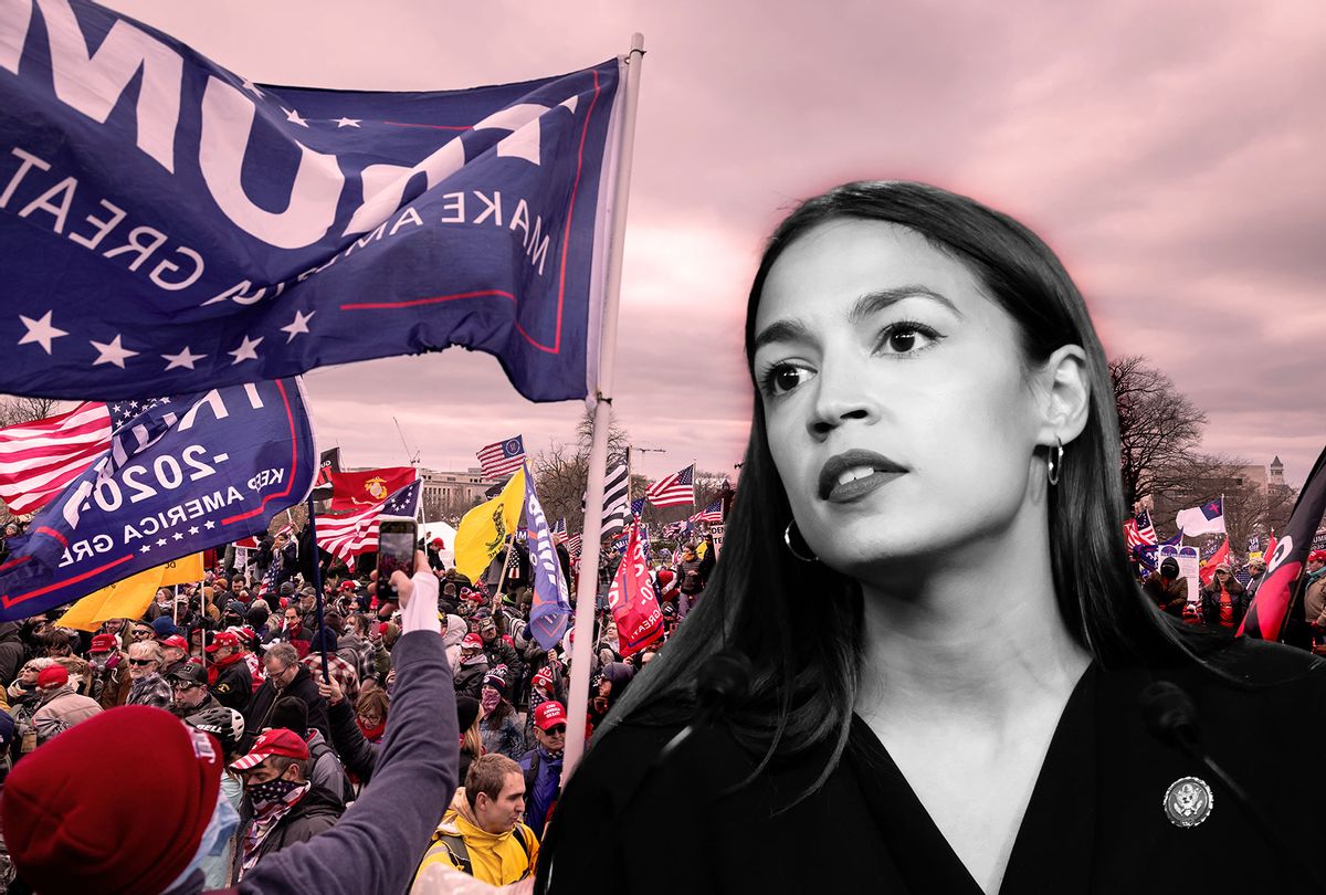Alexandria Ocasio-Cortez | Capitol Riot on January 6th, 2021 (Photo illustration by Salon/Getty Images)
