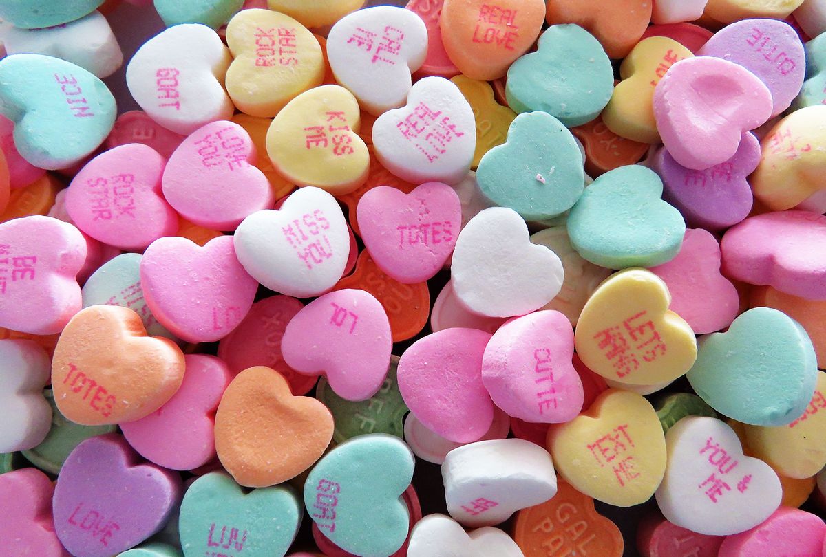 Conversation heart candies (Getty Images)