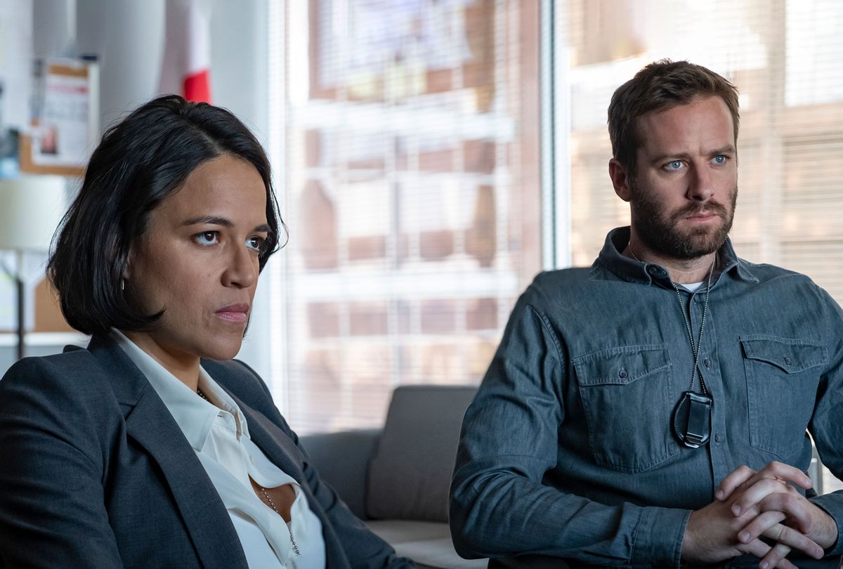Michelle Rodriguez and Armie Hammer in "Crisis" (Quiver Productions)