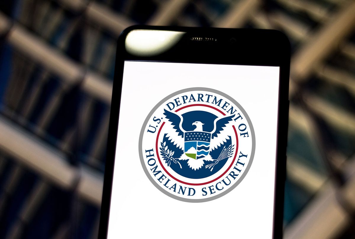 In this photo illustration, the United States Department of Homeland Security (DHS) logo is seen displayed on a smartphone. (Photo Illustration by Rafael Henrique/SOPA Images/LightRocket via Getty Images)