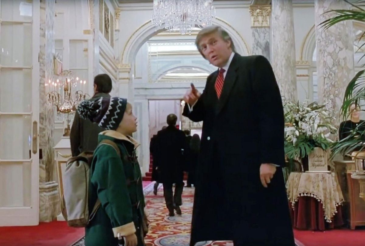 Donald Trump and Macaulay Culkin in 'Home Alone 2: Lost In New York' (1992) (20th Century Fox)