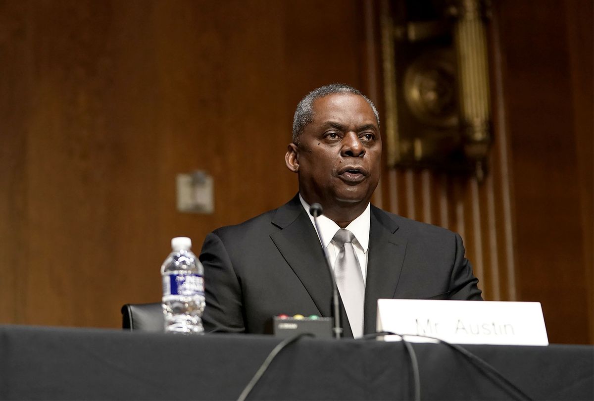 President-elect Joe Biden's nominee for Secretary of Defense, retired Army Gen. Lloyd Austin testifies at his confirmation hearing before the Senate Armed Services Committee at the U.S. Capitol on January 19, 2021 in Washington, DC. Previously Gen. Austin was the commanding officer of the U.S. Central Command in the Obama administration. (Greg Nash-Pool/Getty Images)