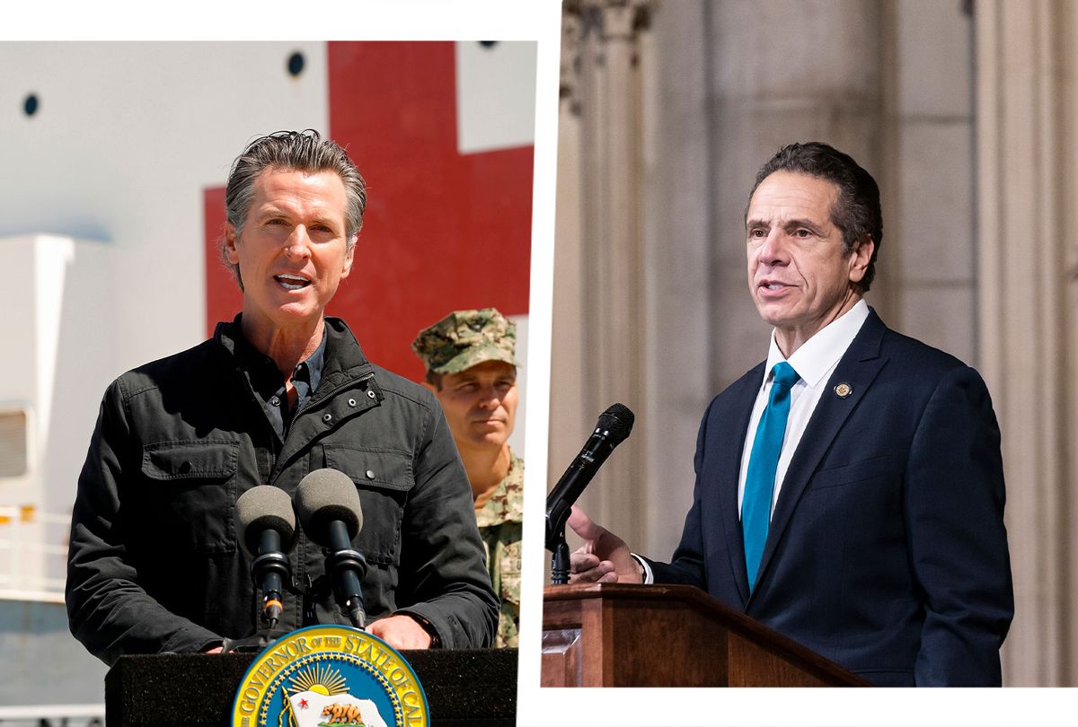 Gavin Newsom and Andrew Cuomo (Photo illustration by Salon/Getty Images)