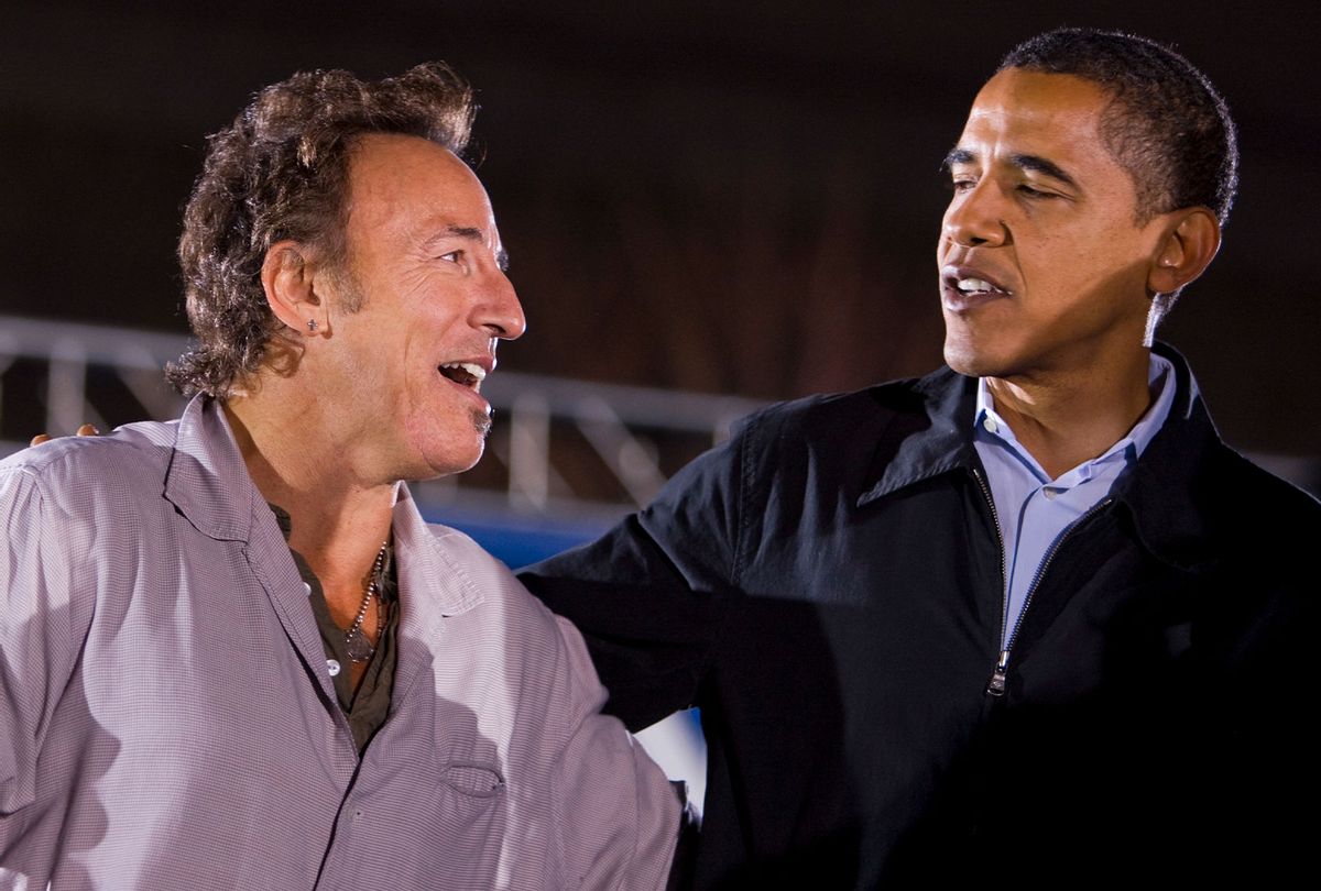 Barack Obama with singer Bruce Springsteen (Brooks Kraft LLC/Corbis via Getty Images)