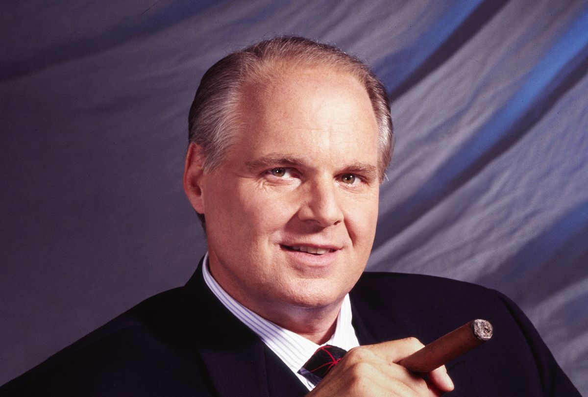 Rush Limbaugh poses for a Portrait on July 6th, 2005 in Los Angeles, California. (Harry Langdon/Getty Images)
