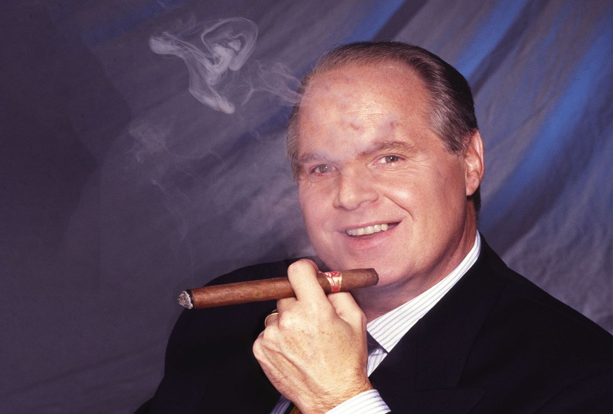 Rush Limbaugh poses for a Portrait on July 6th, 2005 in Los Angeles, California.  (Harry Langdon/Getty Images)