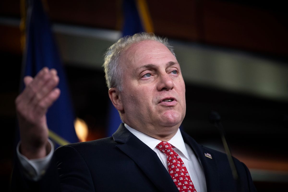 House Minority Whip Steve Scalise, R-La., speaks during a news conference with other House Republican leadership in Washington on Tuesday, Nov. 17, 2020. (Photo by Caroline Brehman/CQ-Roll Call, Inc via Getty Images)