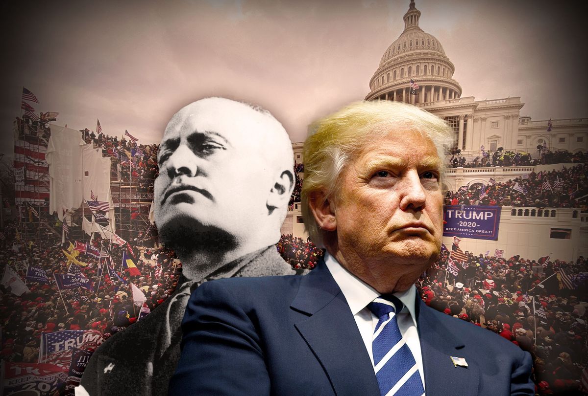 Donald Trump and Benito Mussolini (Photo illustration by Salon/Getty Images)