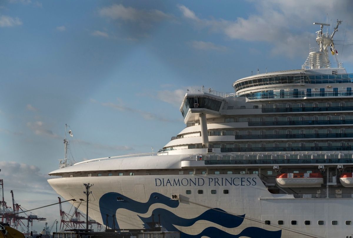The quarantined Diamond Princess cruise ship sits docked at Daikoku Pier on February 19, 2020 in Yokohama, Japan (Tomohiro Ohsumi/Getty Images)