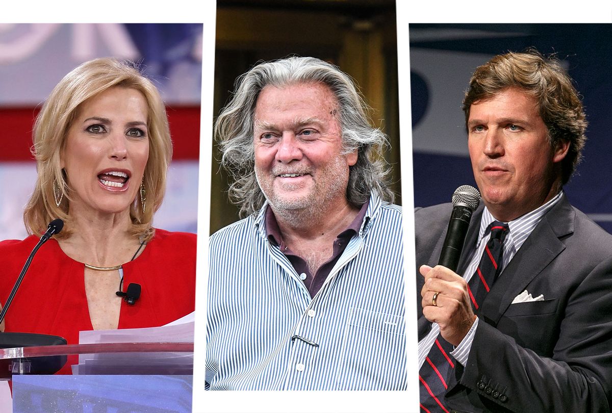 Laura Ingraham, Steve Bannon and Tucker Carlson (Photo illustration by Salon/Getty Images)