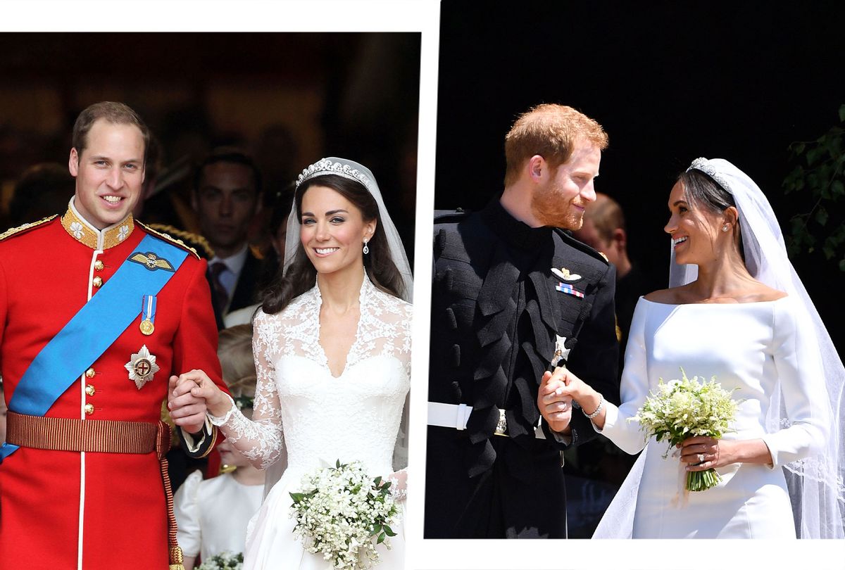 Weddings of Kate and William, and Meghan and Harry (Photo illustration by Salon/Getty Images)