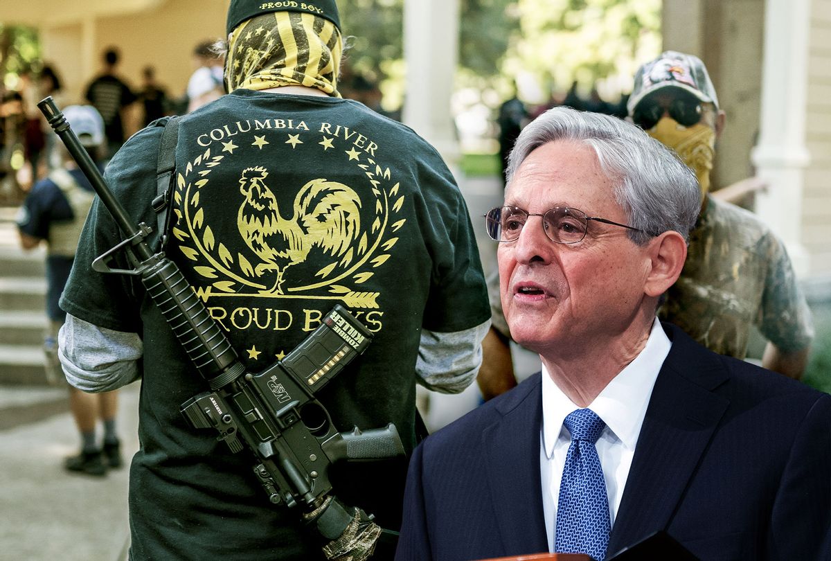 Merrick Garland | Proud Boys (Photo illustration by Salon/Getty Images)