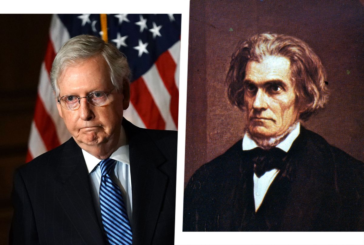 Mitch McConnell and John Calhoun (Photo illustration by Salon/Getty Images)