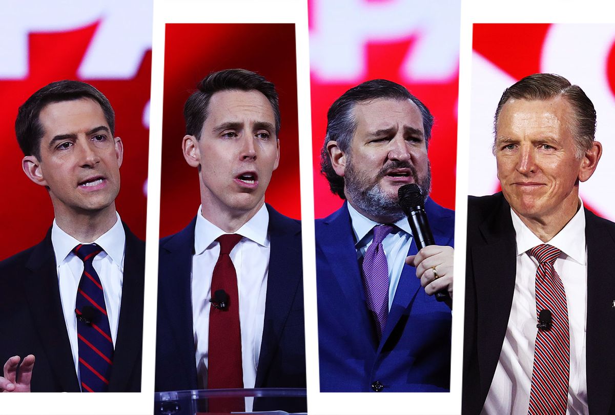 Tom Cotton, Josh Hawley, Ted Cruz and Paul Gosar (Photo illustration by Salon/Getty Images)