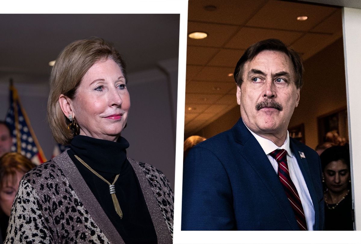 Sydney Powell and Mike Lindell (Photo illustration by Salon/Getty Images)