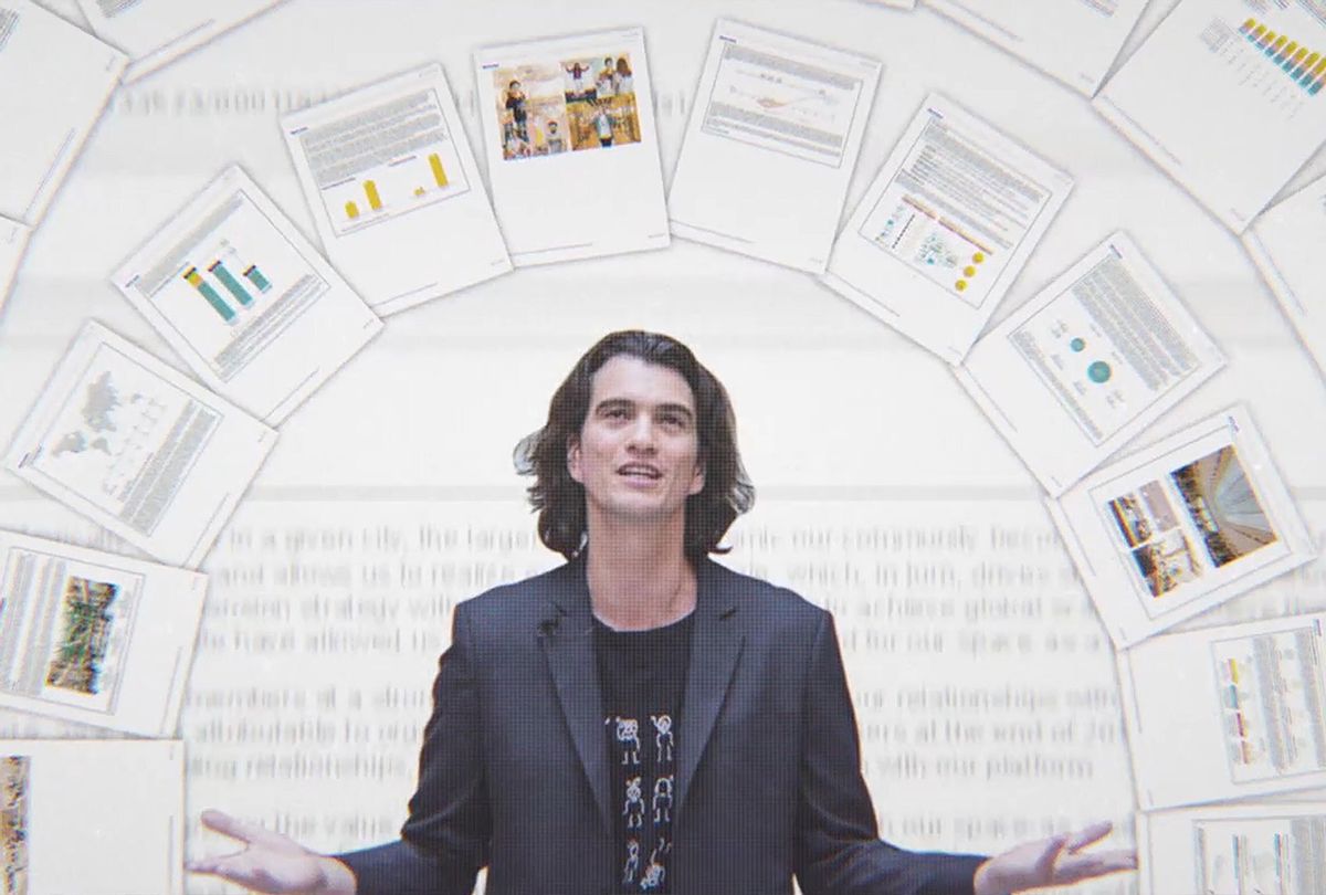 Adam Neumann in "WeWork: Or the Making and Breaking of a $47 Billion Unicorn" (Hulu)
