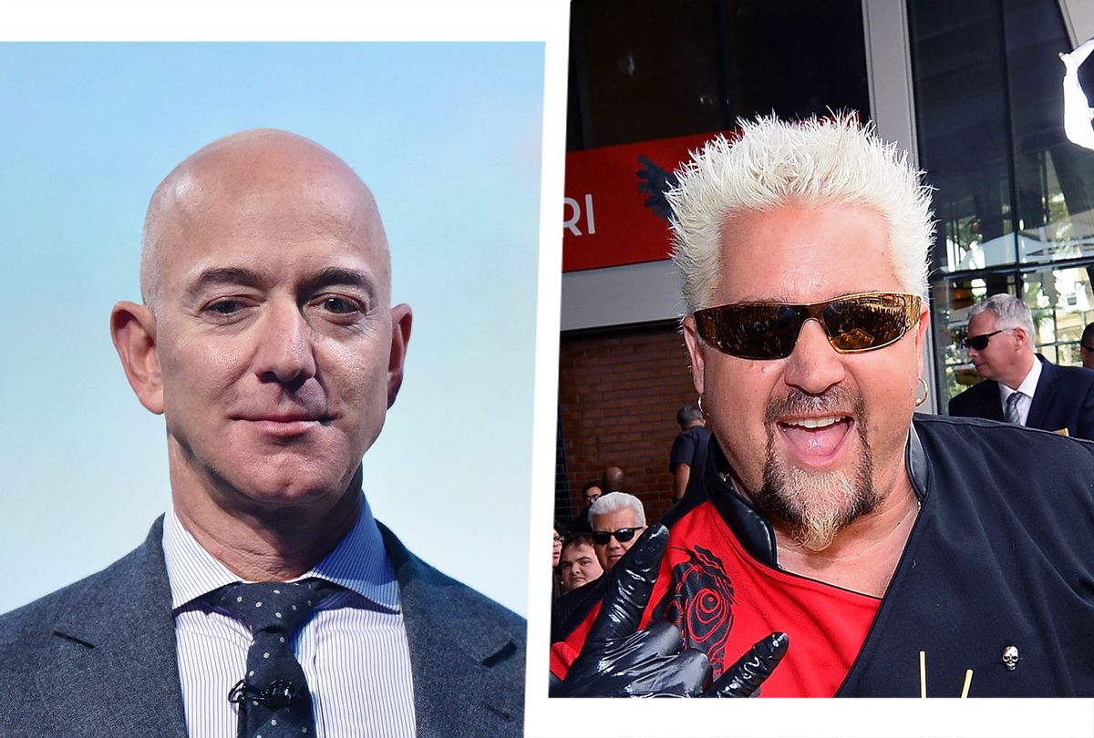 Jeff Bezos and Guy Fieri (Photo illustration by Salon/Getty Images)