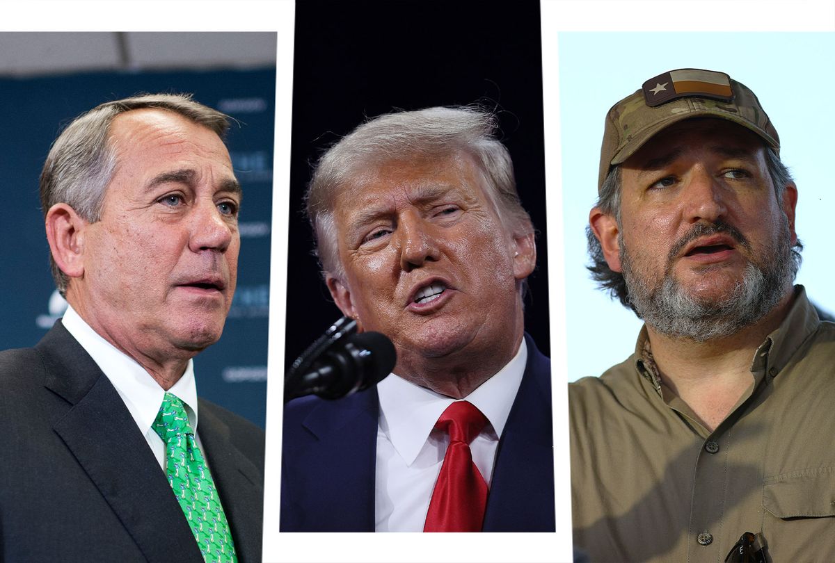 John Boehner, Donald Trump and Ted Cruz (Photo illustration by Salon/Getty Images)