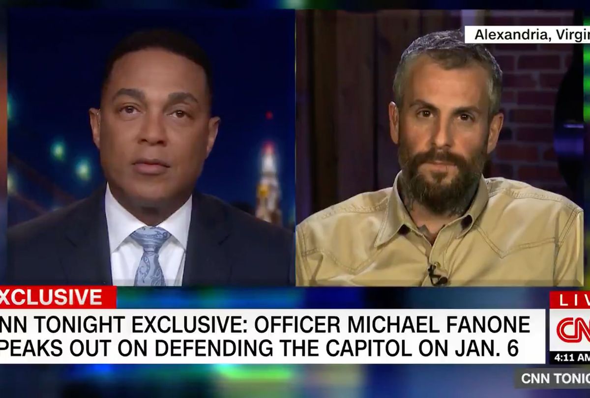 Don Lemon speaks to Capitol Police Officer Michael Fanone (CNN)