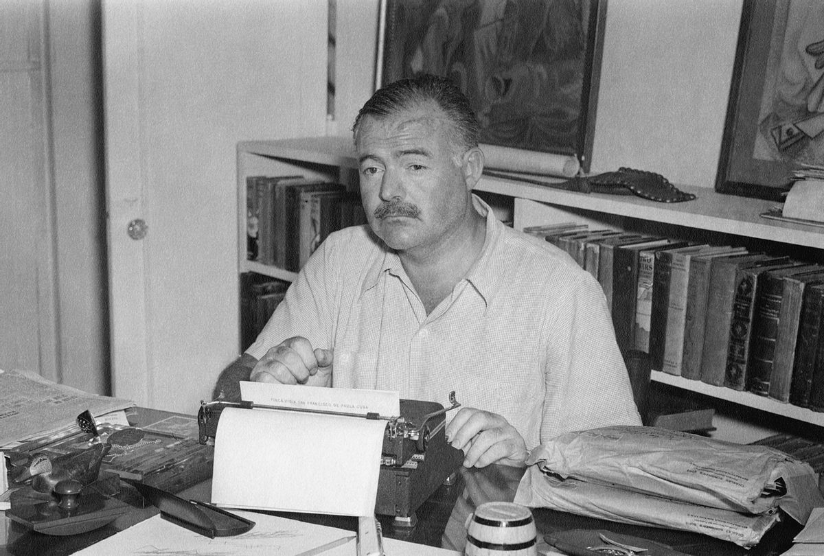 Ernest Hemingway at his home Cuba, late 1940s. (Courtesy of Ernest Hemingway Photograph Collection/John F. Kennedy Presidential Library and Museum Boston)