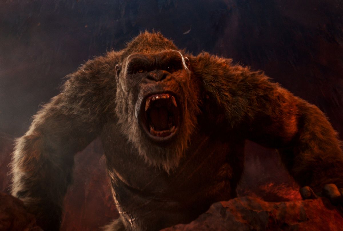 Kong roars in "Godzilla vs. Kong" (Warner Bros.)