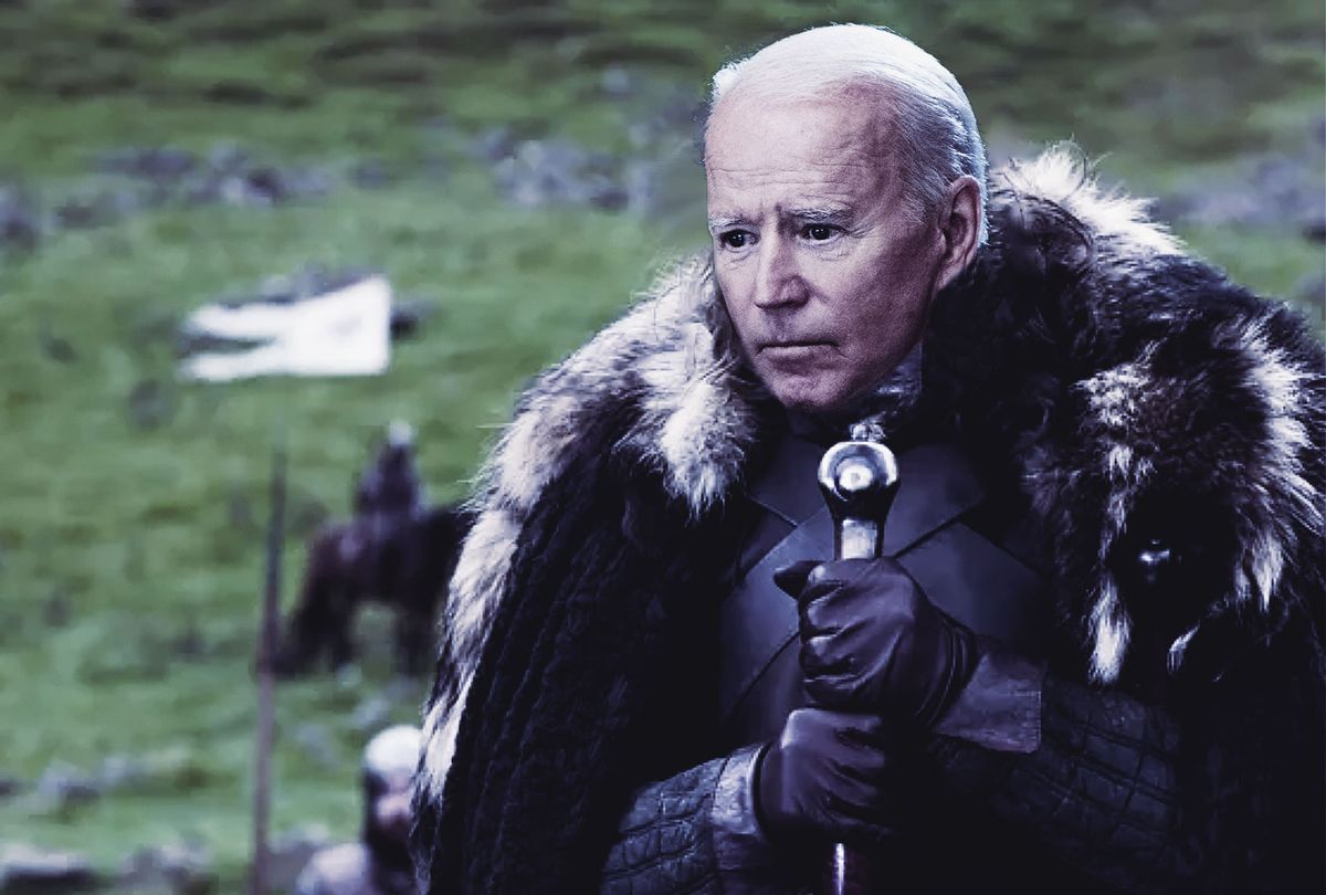 Joe Biden as Ned Stark from "Game Of Thrones" (Photo illustration by Salon/Getty Images/HBO)