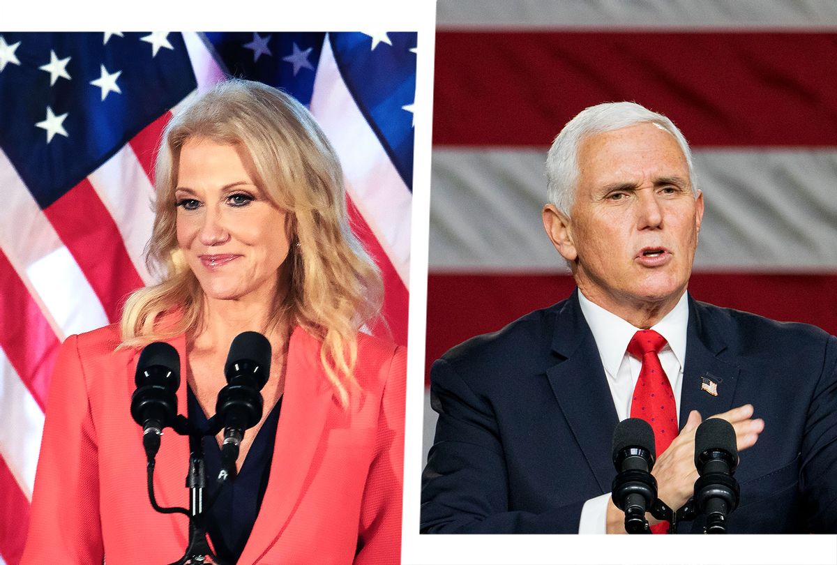 Kellyanne Conway and Mike Pence (Photo illustration by Salon/Getty Images)