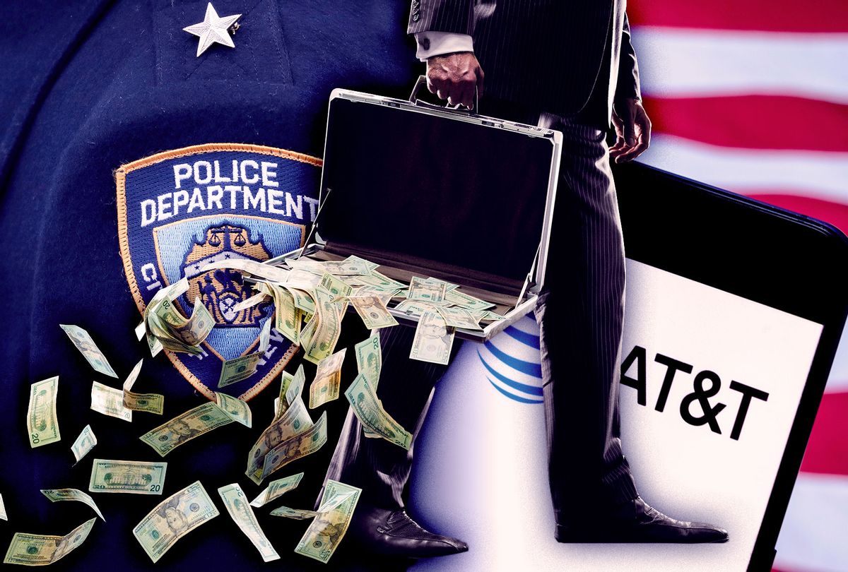 AT&T, Police, and cold hard cash (Photo illustration by Salon/Getty Images)