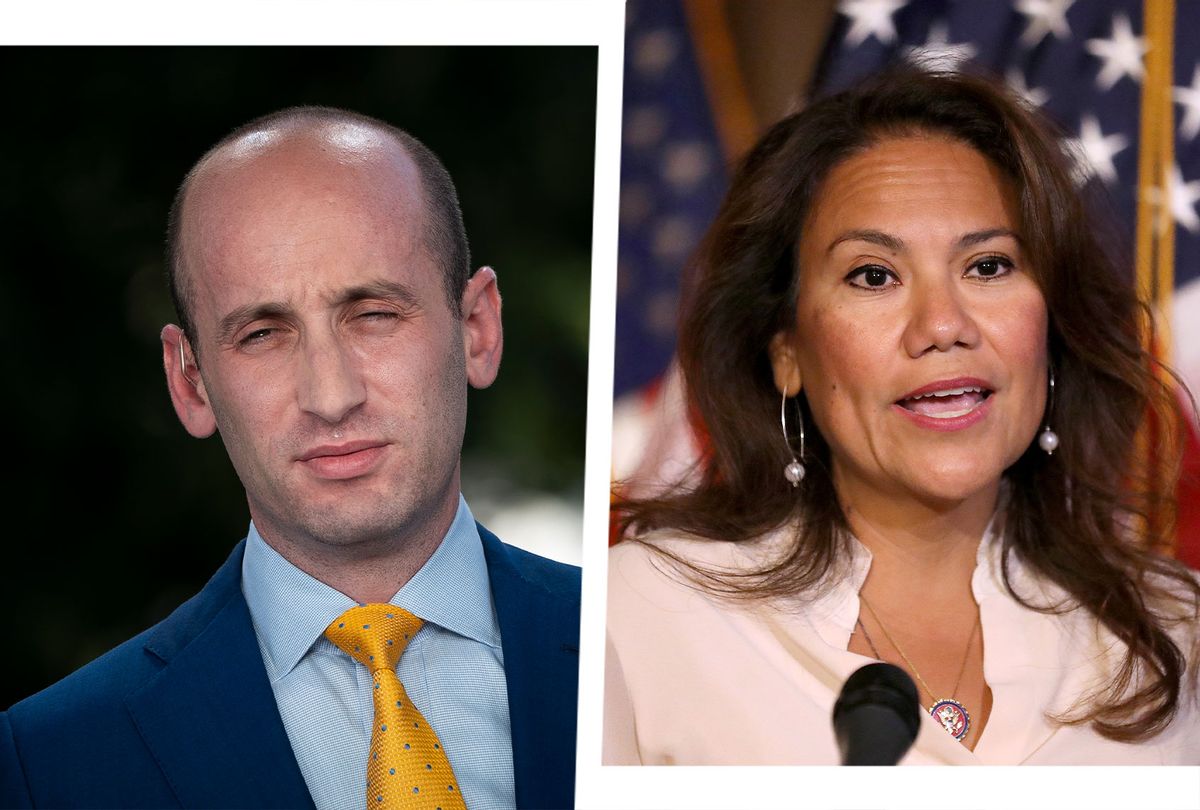 Stephen Miller and Veronica Escobar (Photo illustration by Salon/Getty Images)