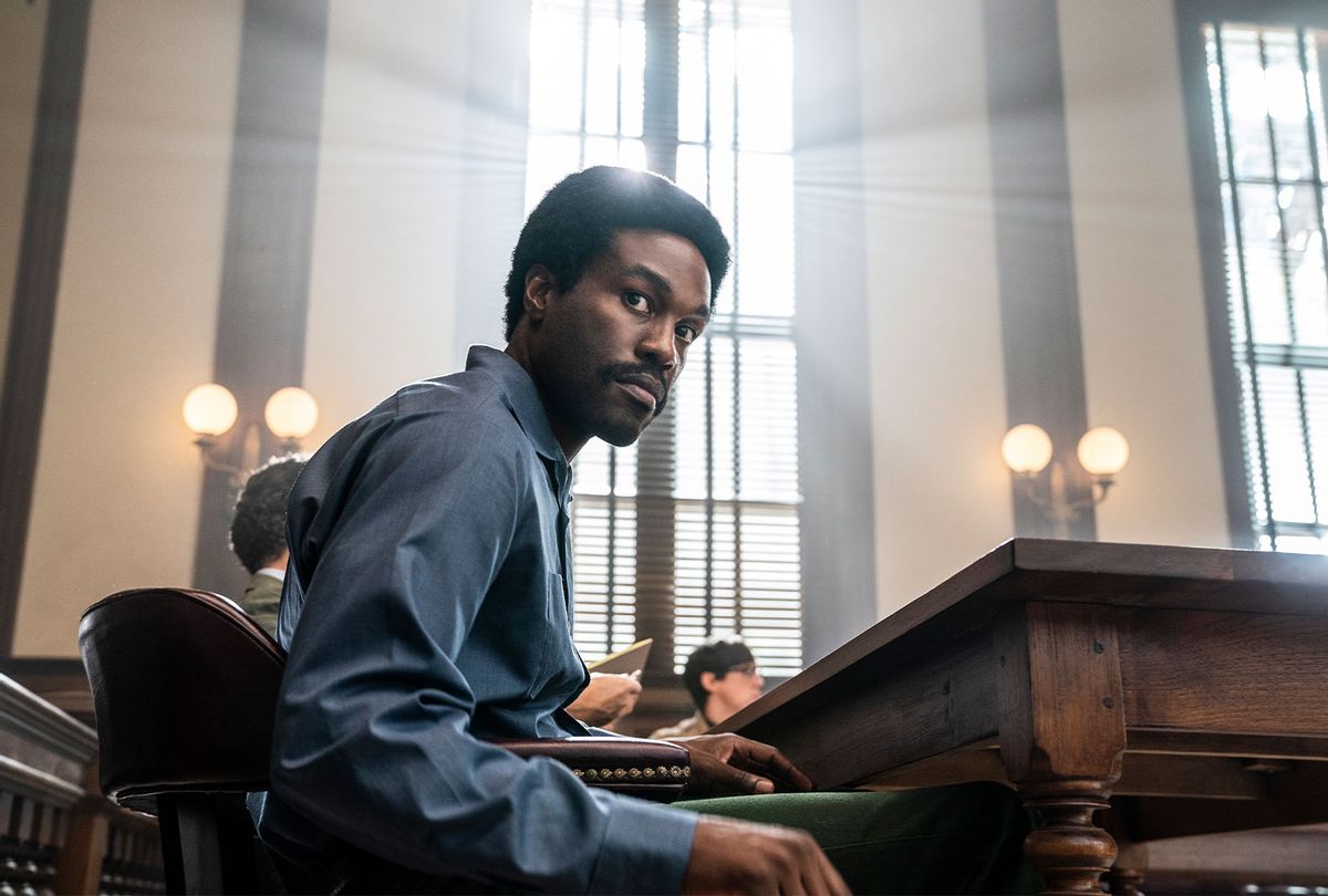 Yahya Abdul-Mateen II as Bobby Seale in The Trial of the Chicago 7 (Niko Tavernise/NETFLIX)