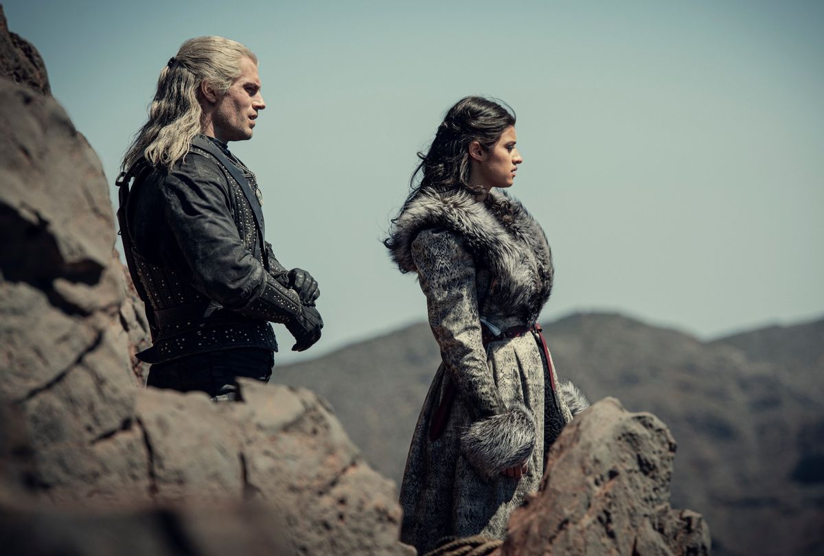 Henry Cavill and Anya Chalotra in "The Witcher" (Katalin Vermes/Netflix)