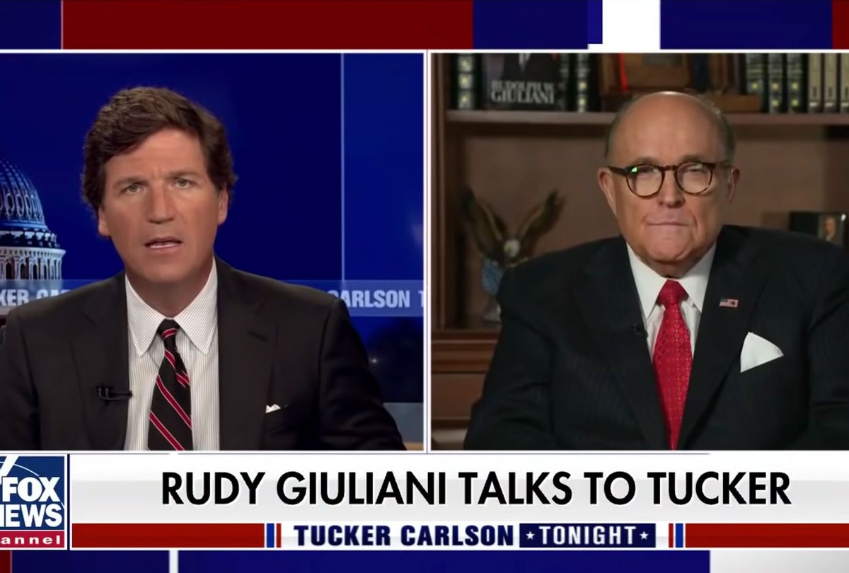 Tucker Carlson speaks to Rudy Giuliani on Tucker Carlson Tonight (FOX News)