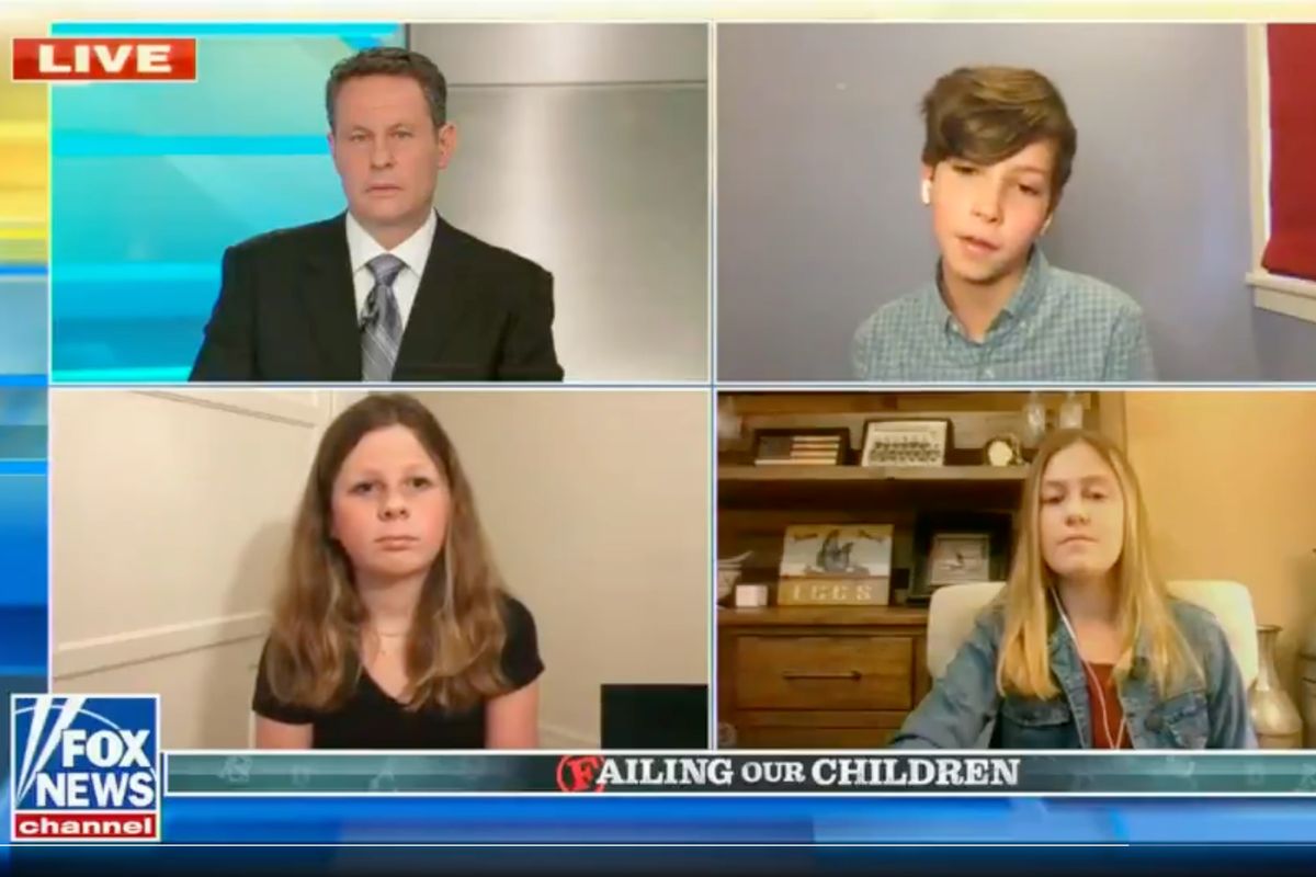 Fox and Friends host Brian Kilmeade interviews several young students about the Biden Administration's handling of school reopenings. (FOX News)