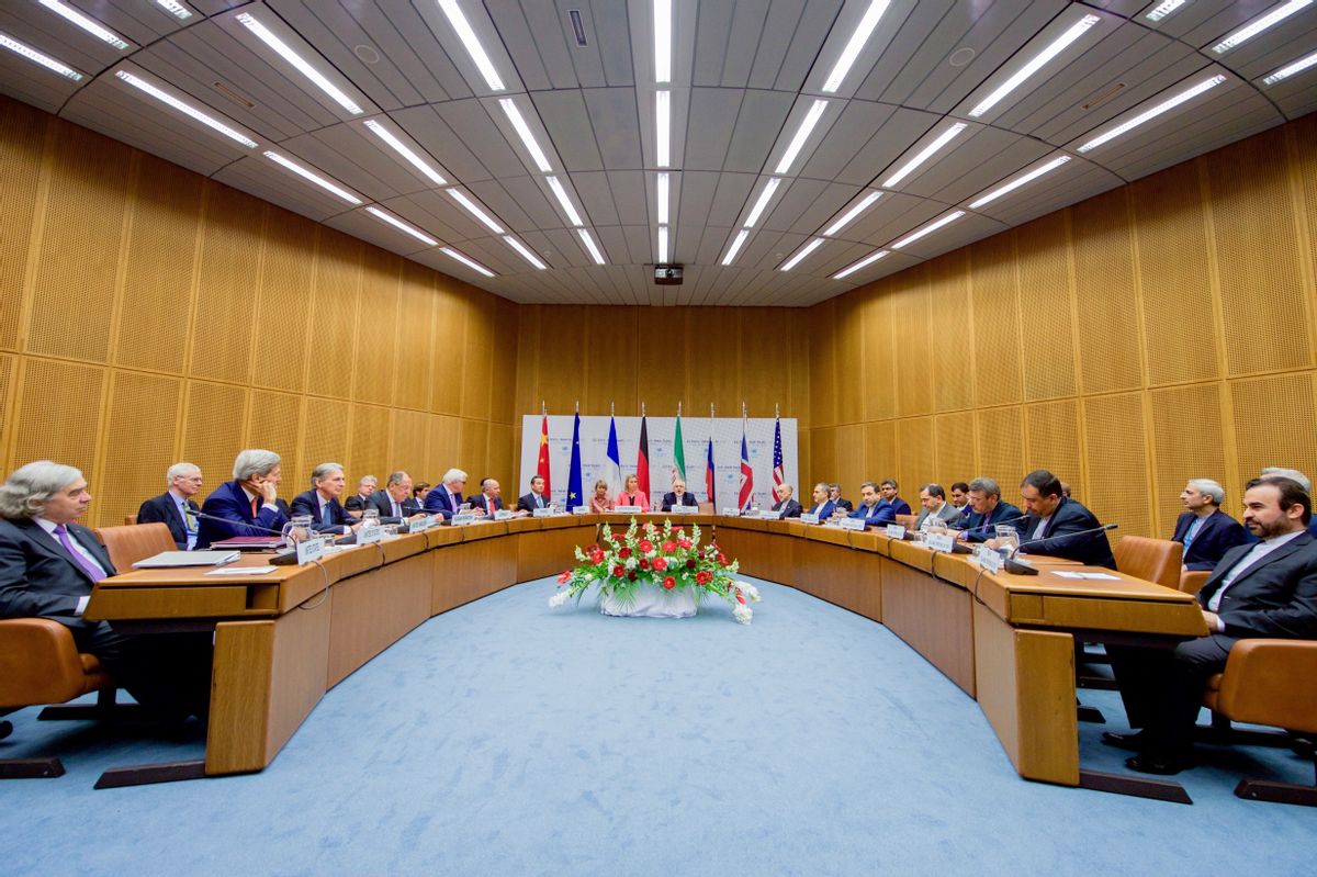 US Secretary of State John Kerry attends an Iran nuclear meeting alongside world leaders in Vienna, Austria. (Hasan Tosun/Anadolu Agency/Getty Images)