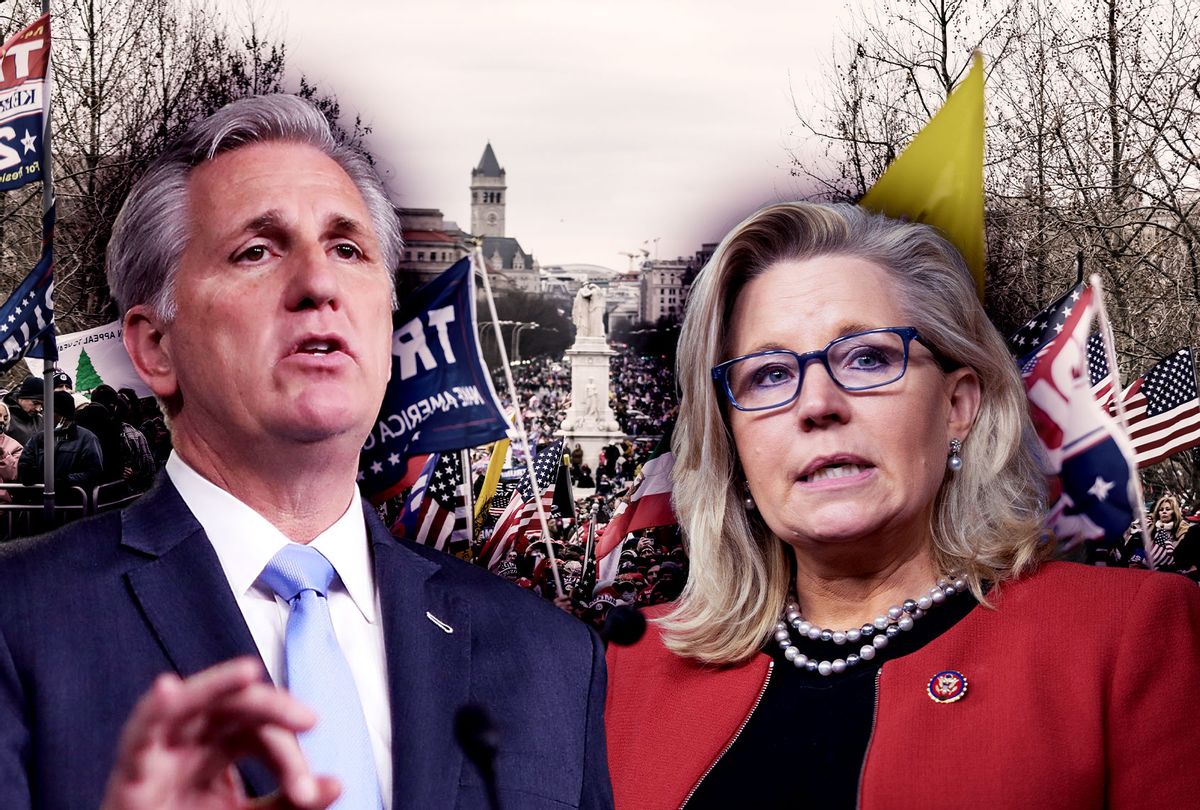 Kevin McCarthy and Liz Cheney | Capitol Riot (Photo illustration by Salon/Getty Images)