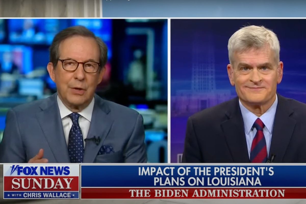 Fox News host Chris Wallace interviewing Sen. Bill Cassidy, R-Louisiana (FOX News)